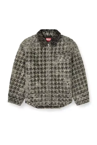 d-elmo-fsh Giacca in denim con trama pied-de-poule
