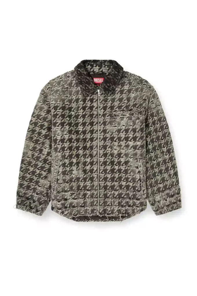 d-elmo-fsh Giacca in denim con trama pied-de-poule d-elmo-fsh Giacca in denim con trama pied-de-poule