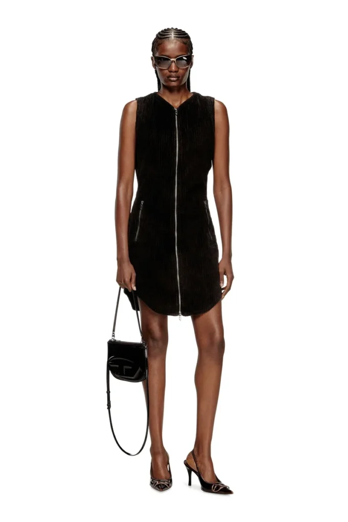 d-enea Miniabito in cotone con zip frontale d-enea Miniabito in cotone con zip frontale
