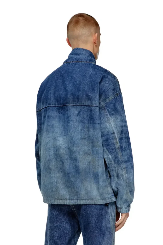 d-flow-fse Giacca pullover in denim effetto sporco d-flow-fse Giacca pullover in denim effetto sporco