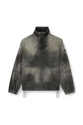 d-flow-s3 Top in denim con collo alto