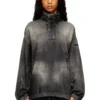 d-flow-s3 Top in denim con collo alto