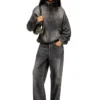 d-flow-s3 Top in denim con collo alto