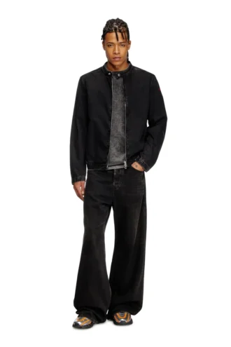 d-glory Giacca moto in denim clean-wash