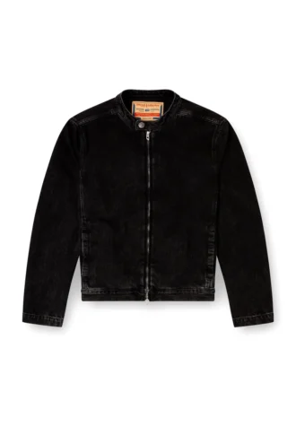d-glory Giacca moto in denim clean-wash