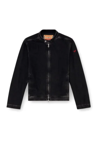 d-glory Giacca moto in denim clean-wash