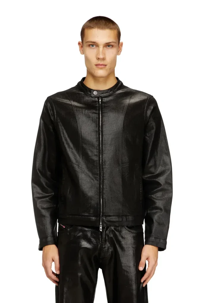 d-glory jogg Giacca moto in JoggJeans rivestito lucido d-glory jogg Giacca moto in JoggJeans rivestito lucido