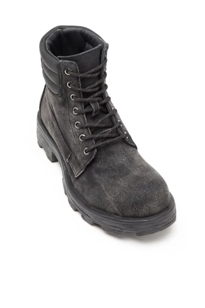 d-hammer lace up w D-Hammer-Stivali militari in denim e pelle d-hammer lace up w D-Hammer-Stivali militari in denim e pelle