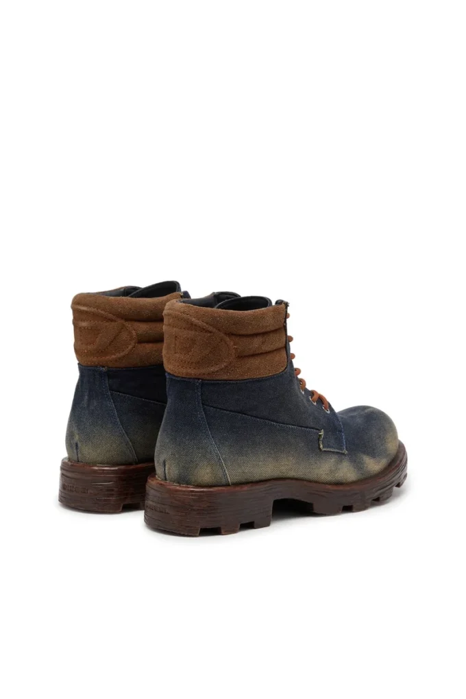 d-hammer lace up w Stivali D-Hammer-Combat in denim e pelle scamosciata d-hammer lace up w Stivali D-Hammer-Combat in denim e pelle scamosciata