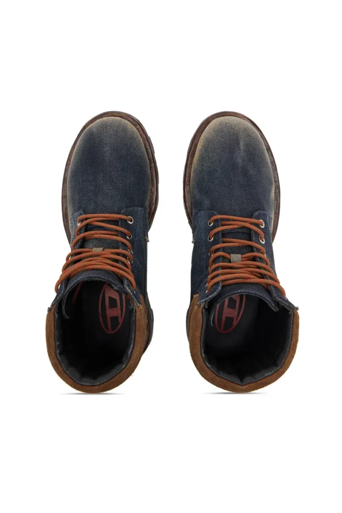 d-hammer lace up w Stivali D-Hammer-Combat in denim e pelle scamosciata d-hammer lace up w Stivali D-Hammer-Combat in denim e pelle scamosciata