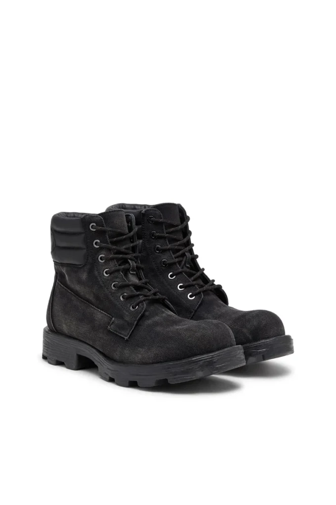 d-hammer stringati D-Hammer – Stivali militari in denim e pelle