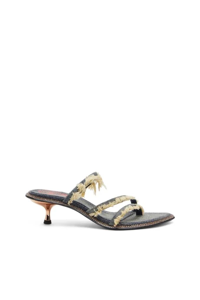 d-havanna kittie D-Havanna Kittie – Mules in denim sfrangiato con cristalli d-havanna kittie D-Havanna Kittie – Mules in denim sfrangiato con cristalli