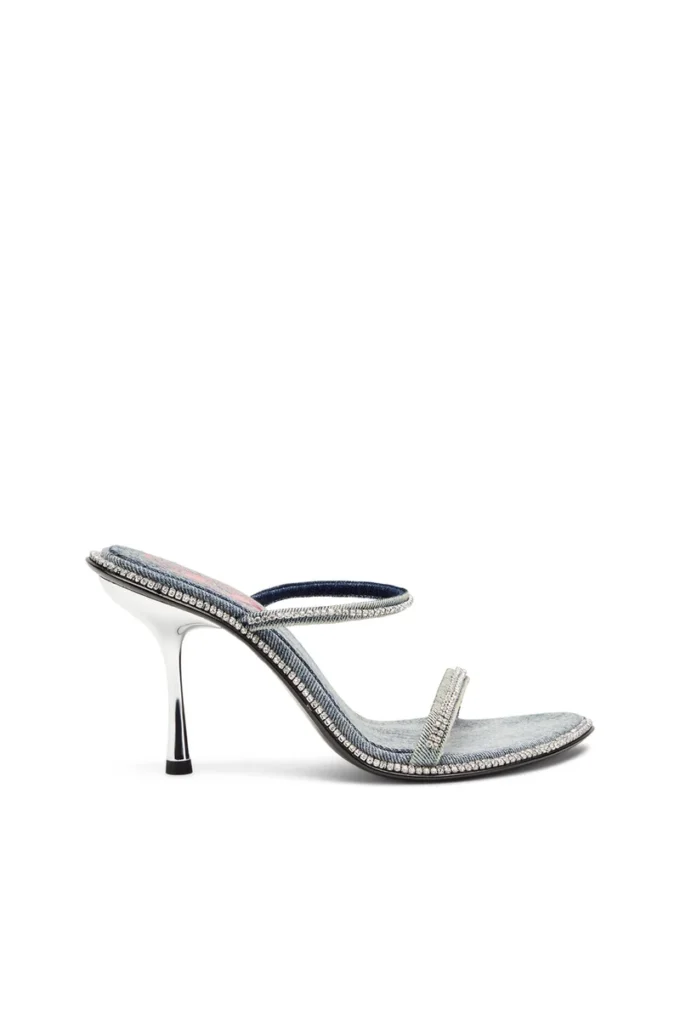 d-havanna sdl D-Havanna – Mules con tacco in denim cristallizzato d-havanna sdl D-Havanna – Mules con tacco in denim cristallizzato