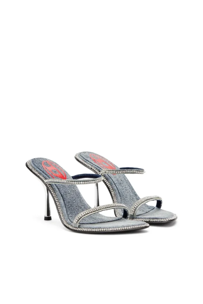 d-havanna sdl D-Havanna – Mules con tacco in denim cristallizzato d-havanna sdl D-Havanna – Mules con tacco in denim cristallizzato