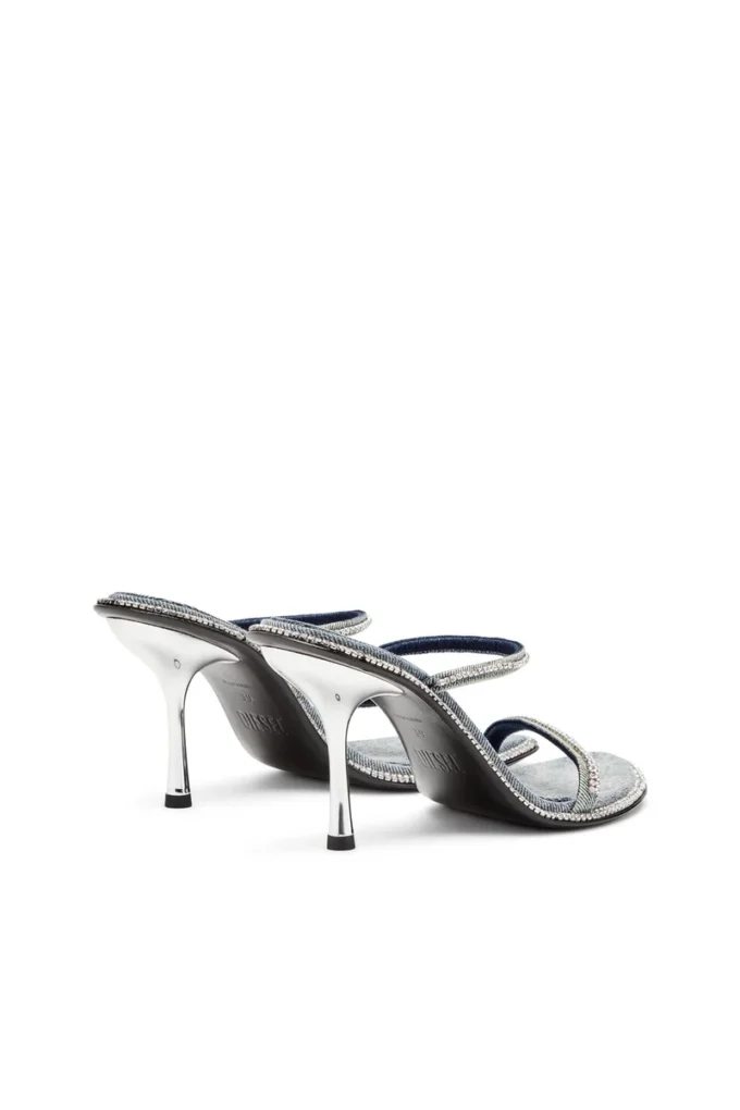 d-havanna sdl D-Havanna – Mules con tacco in denim cristallizzato d-havanna sdl D-Havanna – Mules con tacco in denim cristallizzato
