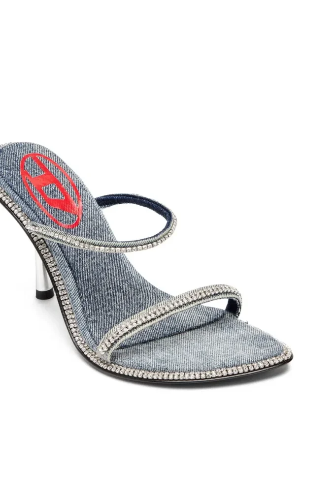 d-havanna sdl D-Havanna – Mules con tacco in denim cristallizzato d-havanna sdl D-Havanna – Mules con tacco in denim cristallizzato