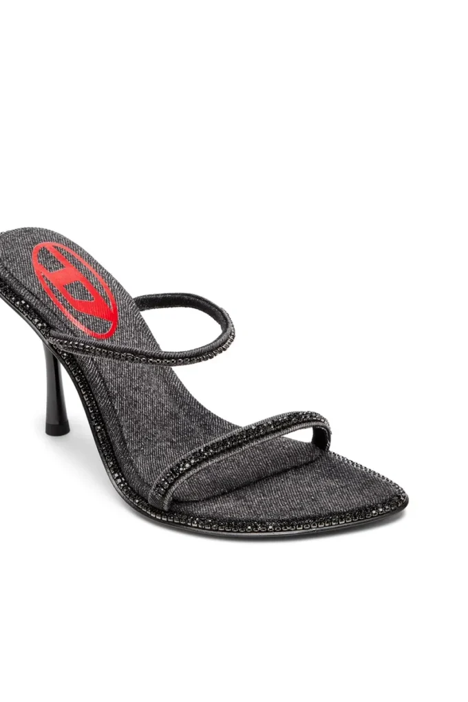 d-havanna sdl D-Havanna – Mules con tacco in denim cristallizzato d-havanna sdl D-Havanna – Mules con tacco in denim cristallizzato