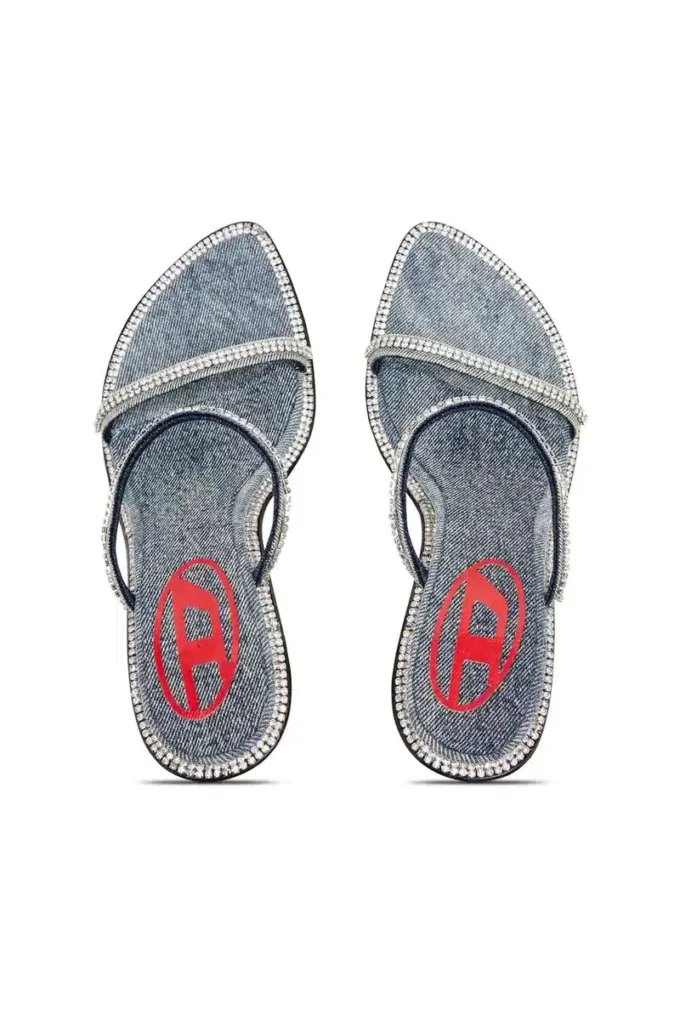 d-havanna sdl D-Havanna – Mules con tacco in denim cristallizzato d-havanna sdl D-Havanna – Mules con tacco in denim cristallizzato