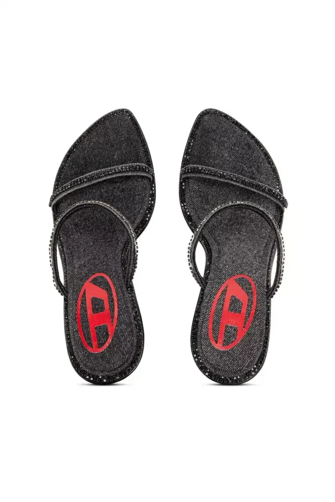 d-havanna sdl D-Havanna – Mules con tacco in denim cristallizzato d-havanna sdl D-Havanna – Mules con tacco in denim cristallizzato