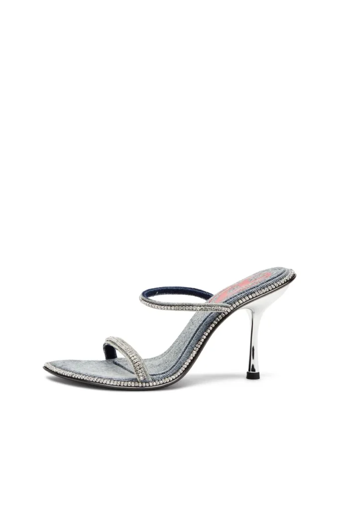 d-havanna sdl D-Havanna – Mules con tacco in denim cristallizzato d-havanna sdl D-Havanna – Mules con tacco in denim cristallizzato