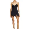 d-inlay-r1 Miniabito in nylon con inserto in tulle d-inlay-r1 Miniabito in nylon con inserto in tulle