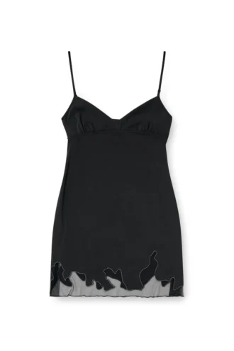 d-inlay-r1 Miniabito in nylon con inserto in tulle