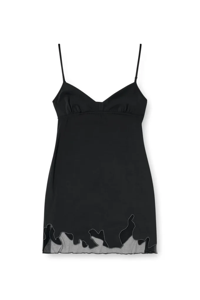 d-inlay-r1 Miniabito in nylon con inserto in tulle d-inlay-r1 Miniabito in nylon con inserto in tulle