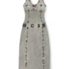 d-inny Abito midi senza maniche effetto denim d-inny Abito midi senza maniche effetto denim