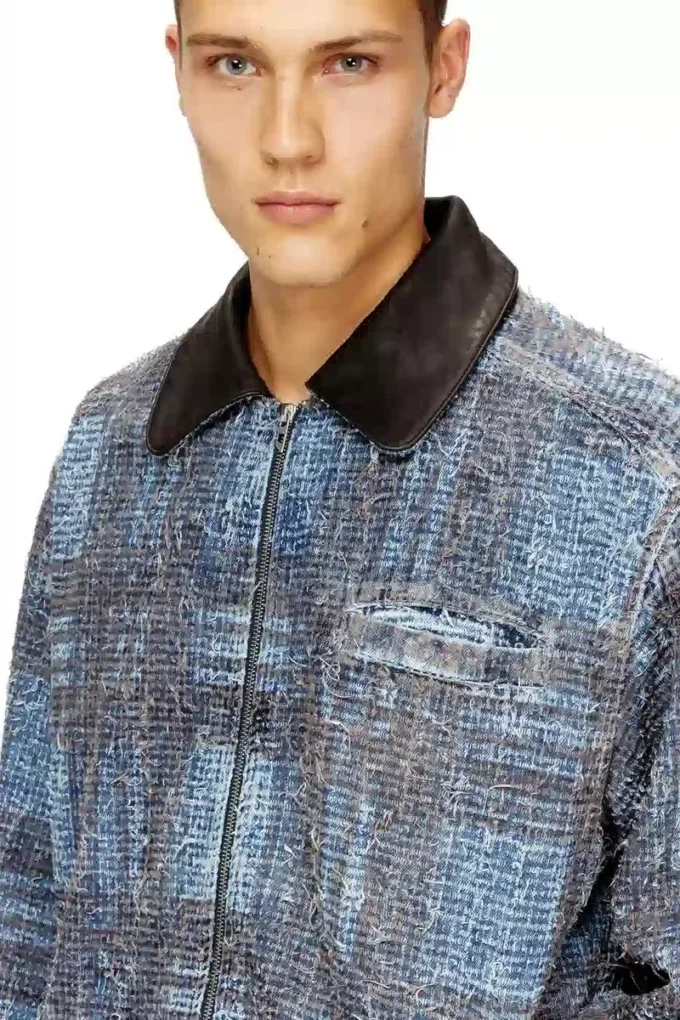 d-ivar-s1 Giacca in denim bouclé grafico