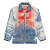 d-krap-fse Giacca in denim devoré con logo d-krap-fse Giacca in denim devoré con logo