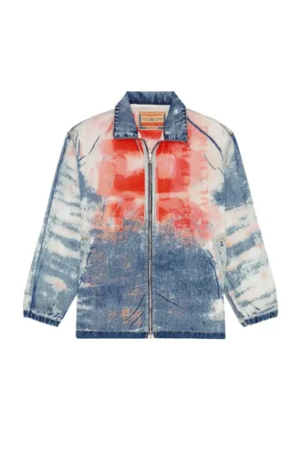 d-krap-fse Giacca in denim devoré con logo
