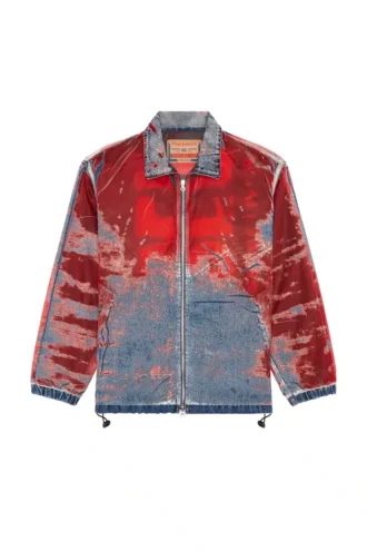 d-krap-fse Giacca in denim devoré con logo