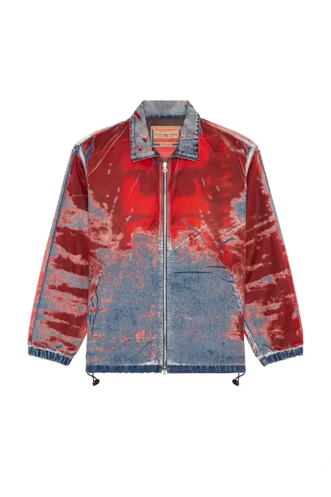 d-krap-fse Giacca in denim devoré con logo