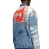 d-krap-fse Giacca in denim devoré con logo d-krap-fse Giacca in denim devoré con logo