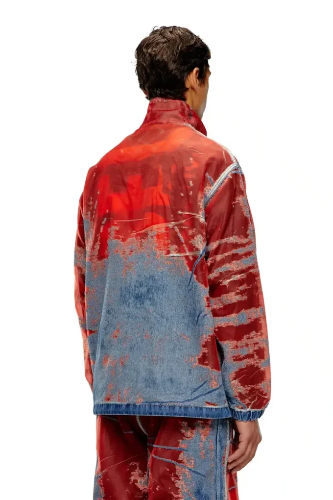 d-krap-fse Giacca in denim devoré con logo