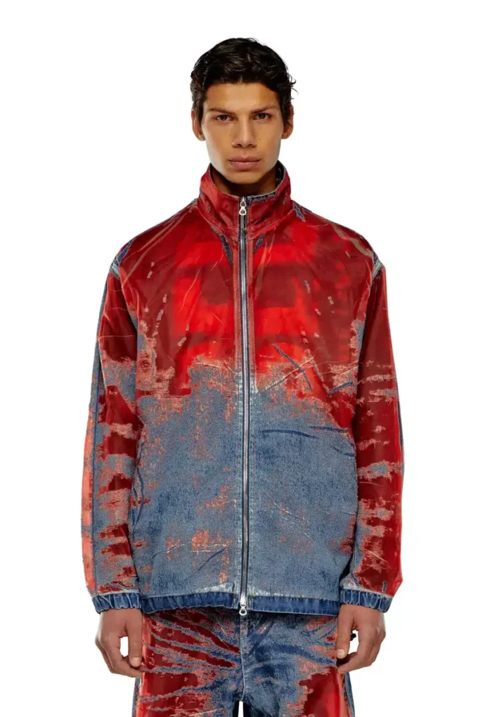d-krap-fse Giacca in denim devoré con logo