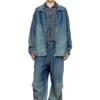 d-krap-s6 Giacca con zip in denim fluido d-krap-s6 Giacca con zip in denim fluido