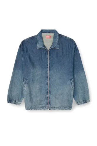 d-krap-s6 Giacca con zip in denim fluido