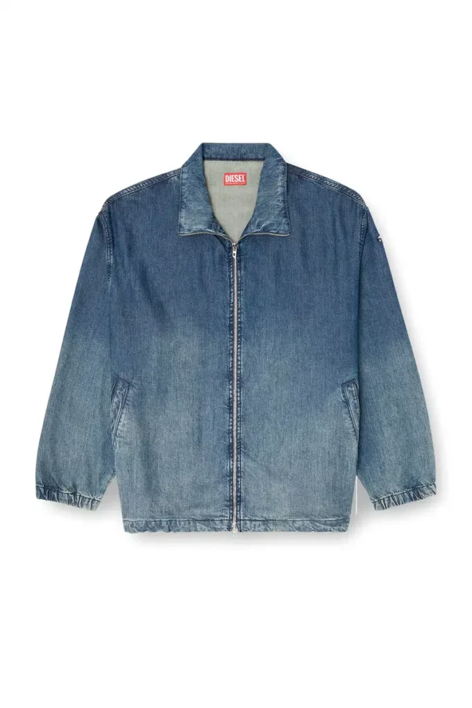 d-krap-s6 Giacca con zip in denim fluido d-krap-s6 Giacca con zip in denim fluido