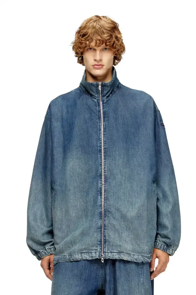 d-krap-s6 Giacca con zip in denim fluido d-krap-s6 Giacca con zip in denim fluido