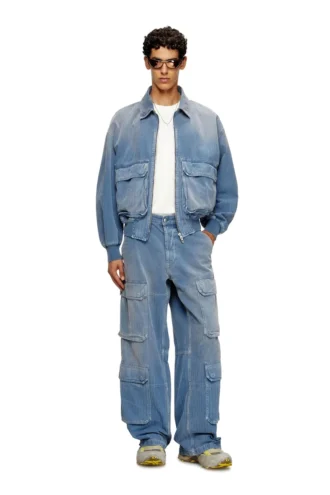d-kurz Giacca in denim colorato a spina di pesce