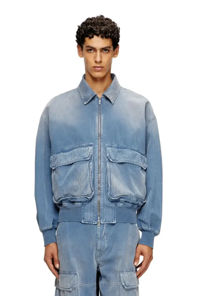 d-kurz Giacca in denim colorato a spina di pesce d-kurz Giacca in denim colorato a spina di pesce