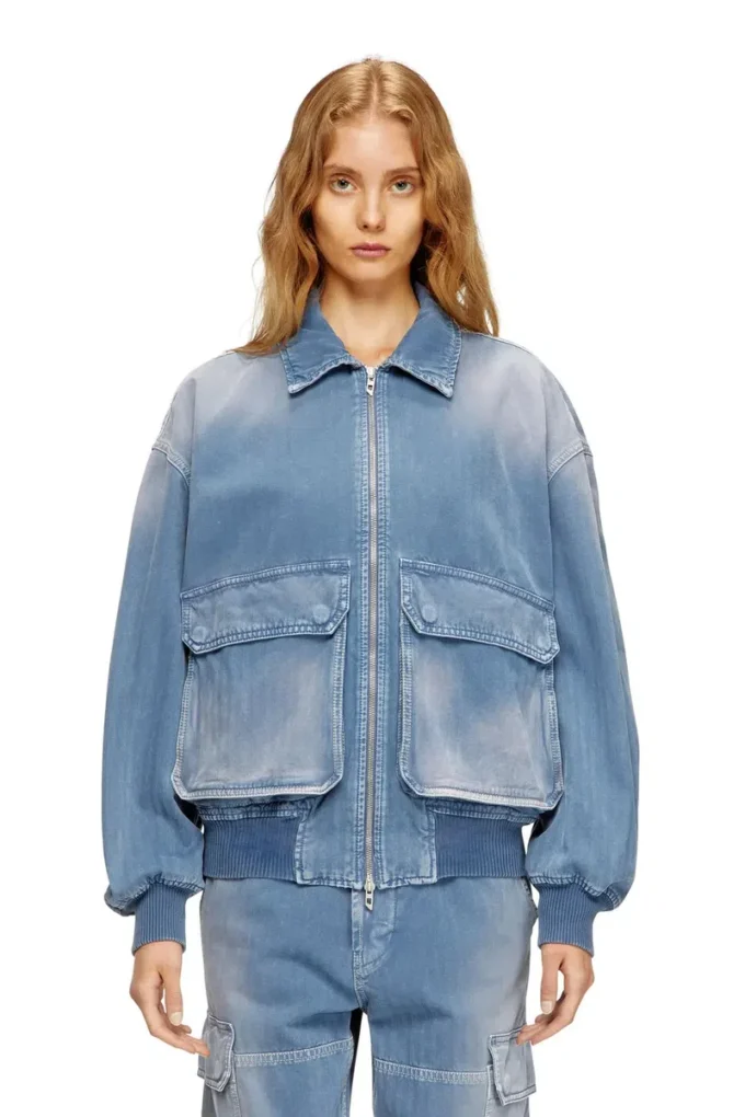 d-kurz Giacca in denim colorato a spina di pesce d-kurz Giacca in denim colorato a spina di pesce