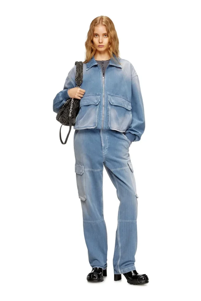d-kurz Giacca in denim colorato a spina di pesce d-kurz Giacca in denim colorato a spina di pesce