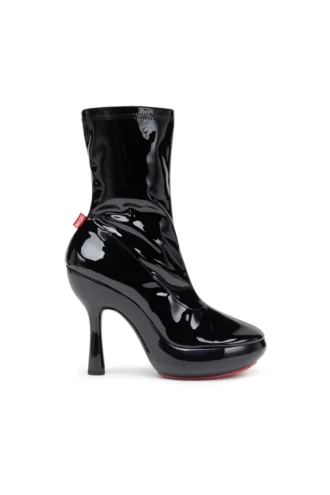 d-lake platform midb zip stretch D-Lake-Stivaletti con plateau in PU elasticizzato verniciato