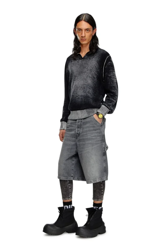 d-livery-short Shorts utility in denim di canapa