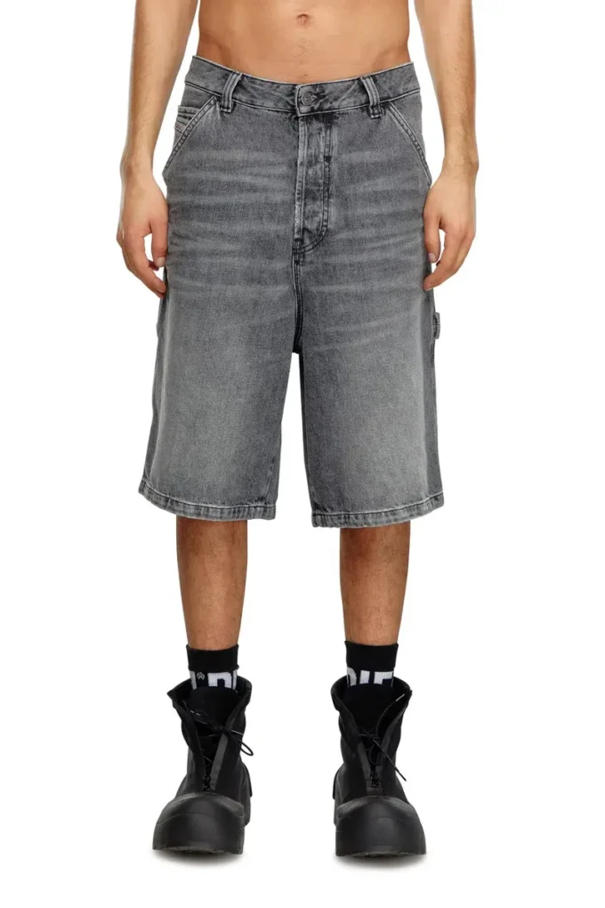 d-livery-short Shorts utility in denim di canapa