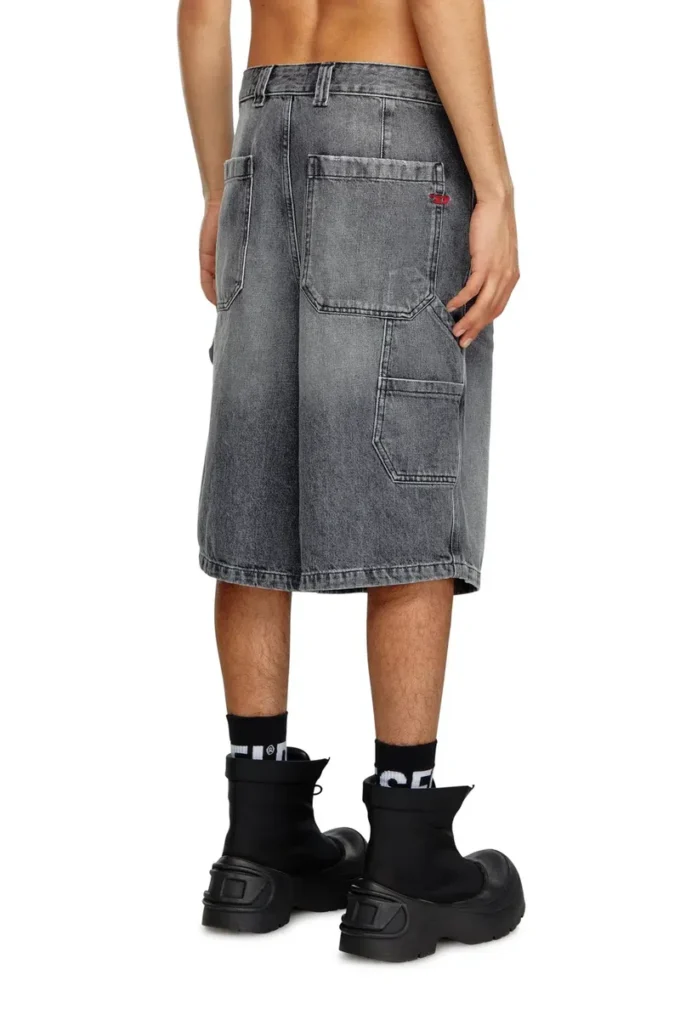 d-livery-short Shorts utility in denim di canapa