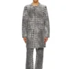d-lot-fsh Cappotto in denim jacquard Principe di Galles d-lot-fsh Cappotto in denim jacquard Principe di Galles
