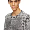 d-lot-fsh Cappotto in denim jacquard Principe di Galles d-lot-fsh Cappotto in denim jacquard Principe di Galles